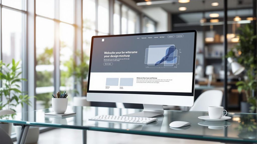 Smiling small business owner checking their new responsive website on a laptop